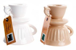 Csésze formájú kerámia gyertyatartó